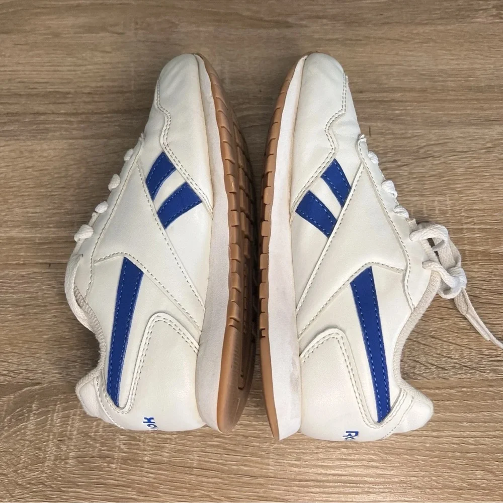 Reebok Classic Kids Sneakers White Blue Gum Sole Youth Size 1 - Picture 5 of 7